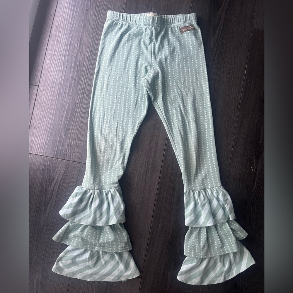 Size 8 Sage Green Matilda Jane Ruffle pants